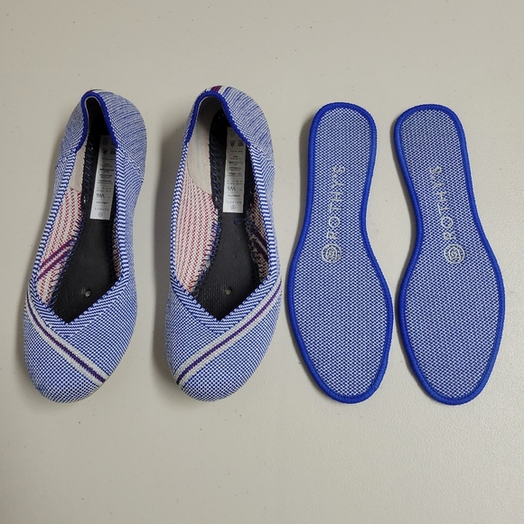 Rothy's The Flat Retired Mirror Reflective Stripe Round Toe Flats - Picture 11 of 15